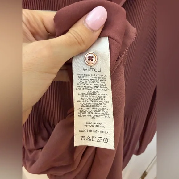 Wilfred Daydreamer Midi Dress Ashy Rose Size Small Aritzia #85140 - Picture 8 of 10